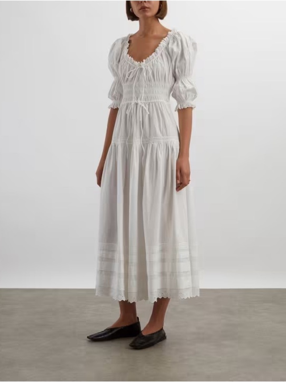 Doen Bardot Dress in Powder - Picture 3 of 6